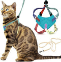 Houdini™ Escape Proof Kitten Harness and Leash Set by OutdoorBengal – Extra Small – Comfy, Adjustable and Lightweight - Houdini Cat Harness Escape Proof for Small Cats + Cat Leash 6ft (Multicolor, XS)