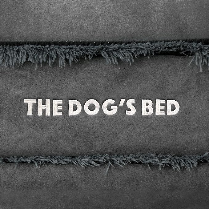 The Dog’s Bed Orthopedic Memory Foam Dog Bed Mattress, Fur Fabric, Grey Fur, Large, 4-Inch