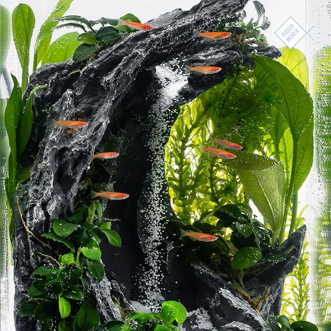 Sand Waterfall Tank Kit - Silent Operation Falling Sand Fish Tank w/LED Light and Self Cleaning Filtration - Desktop Rimless Starter Aquarium Kit, Just Add Plants - 3.38GAL | 12.8L (A1)