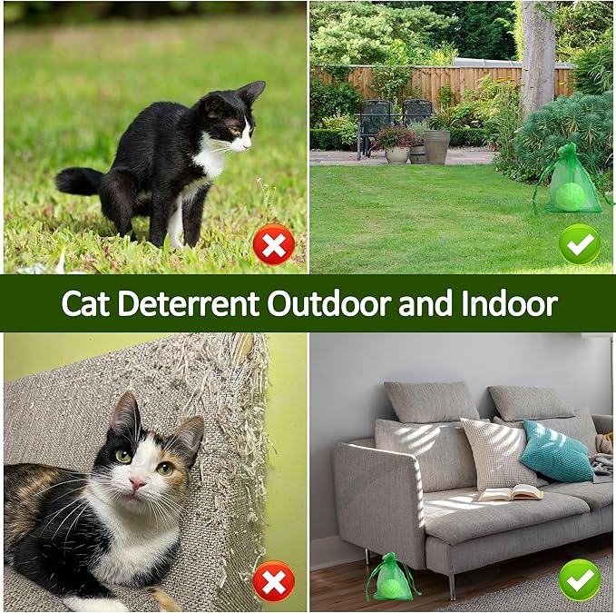 12 Pack Cat Deterrent Outdoor Indoor, Natural Deterrent for Yard, Keep Cat Away