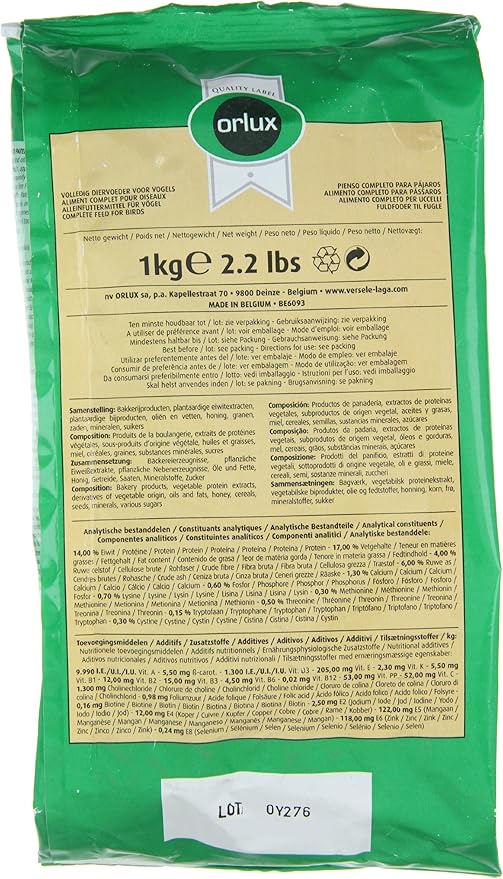 Versele-Laga Orlux Beo Patee Mynah Food 1Kg 1000G
