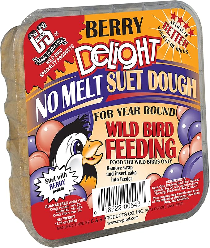 C&S Berry Delight No-Melt Suet Dough 11.75 oz