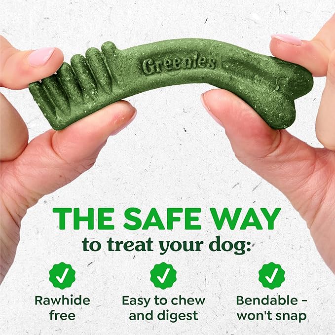 Greenies Veterinarian-Recommended Adult Natural Dental Dog Treats Large Size, Original Flavor, (4) 12 ct Packs (48 Treats Total)