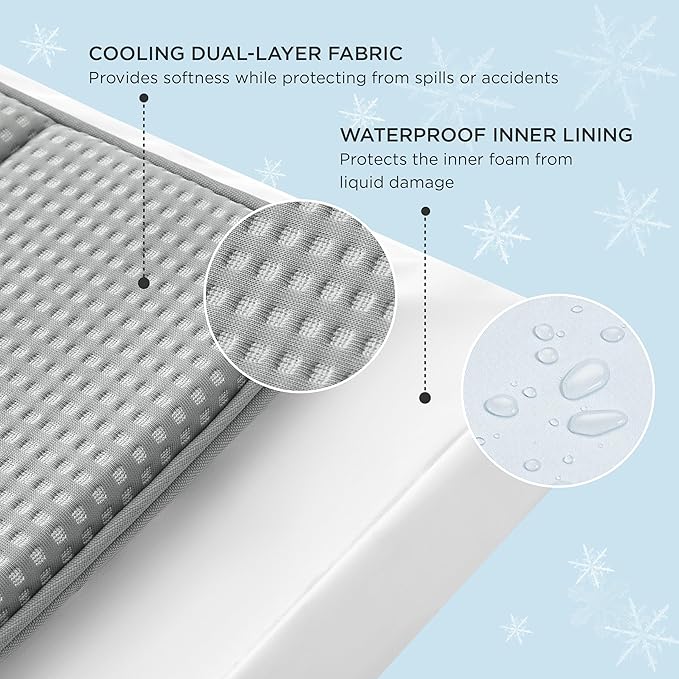 Bedsure Cooling Dog Bed for Medium Dogs - Comfy Flat Puppy Beds with Removable Washable Cover, Orthopedic Egg Crate Foam Pet Mat, Suitable for Pet Up to 30 lbs
