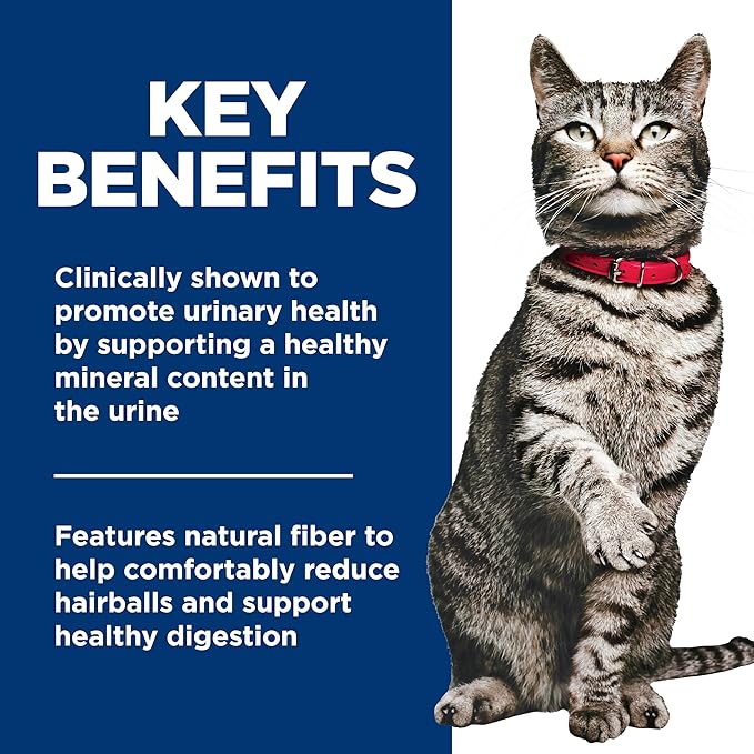 Hill's Science Diet Adult 1-6 Urinary Hairball Control Wet Cat Food, Variety Pack: Chicken, Tuna & Vegetables Stew, 2.9 oz. Cans, 12-Pack