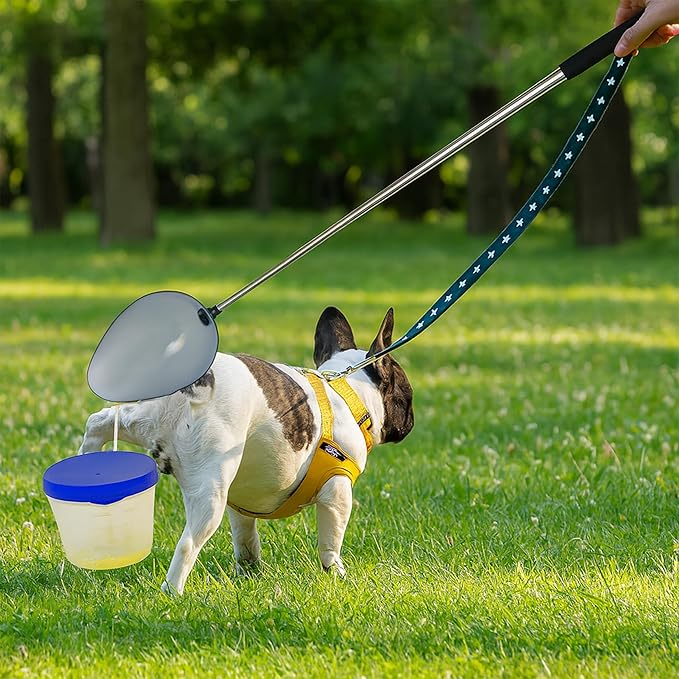 Dog Urine Catcher, Urine Collection Kit for Dogs and Cats with Telescopic Handle, Reusable for Vet Visits or Home Testing