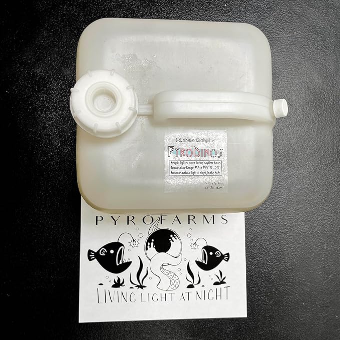 Glowing Wonders: PyroDinos Bioluminescent Ocean Plankton - 2.5 Gallons (10L)
