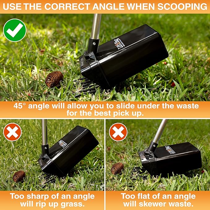 Neater Pet Brands Lift N’ Bag 2.0 Dog Pooper Scooper with Bag Attachment & 22" Pole for Small to Large Dogs, New & Improved Design, 60 Refill Bags, Heavy Duty Dog Poop Scooper for Yard, One-Hand Use