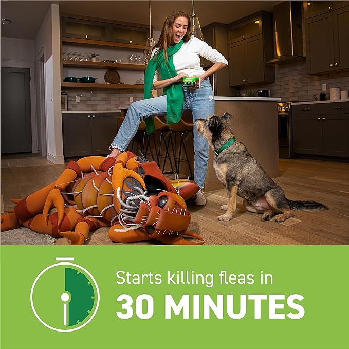 Capstar for Dogs (nitenpyram), Fast-Acting Oral Flea Treatment for Dogs Over 25+ lbs, Vet-Recommended Flea Medication Tablets Start Killing in 30 Minutes, 6 Doses