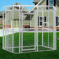 87-Inch Heavy Duty Walk-in Bird Cage – Large Outdoor Aviary Metal Birdcage with Stand, 7.22x5.25x6.8ft Flight Space for Macaw, Budgie, Conure, Lovebird, Parakeet, Cockatiel