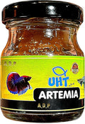 A.D.P. UTH Fish Food Fresh Artemia Cysts Brine Shrimp 45 g. Tropical Fish Food Grow Faster & Color Enhancer Slow Sinking Like Pellets High Protein 56% for All Baby Fry Newborn Fish Feed & Small Fish