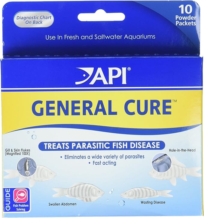 API General Cure Freshwater and Saltwater Fish Powder Medication 10-Count Box