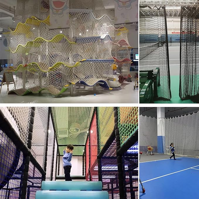 Store Partition Net In Black Knotless Polyester,Scenic Area Fall Protection Nets Mesh Hammock,Balcony Stairs Safety Protective Netting,Kids Playground Fence R(Size:1M×3M(3.3FT×9.8FT),Color:Black)