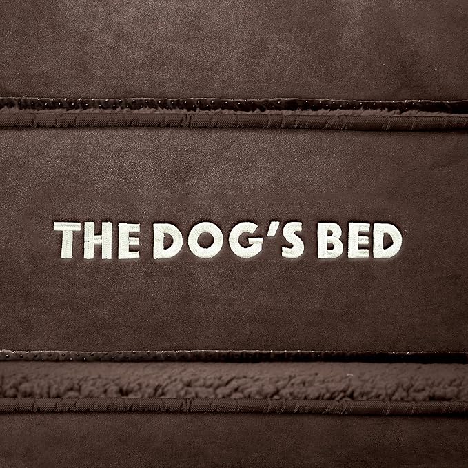 The Dog’s Bed Orthopedic Memory Foam Dog Bed Mattress, Plush Fabric, Brown Plush, Large, 4-Inch