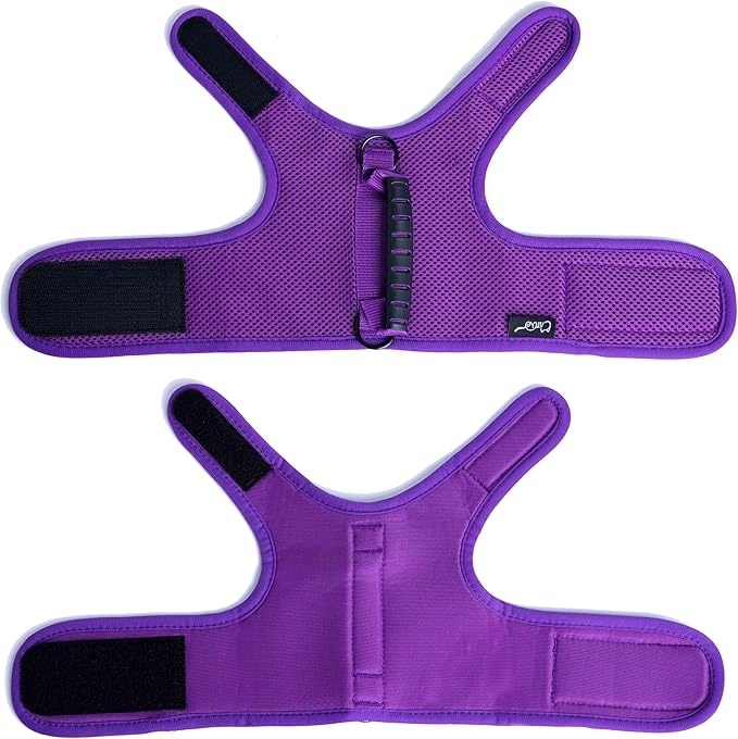 Cat Harness and Leash for Walking Escape Proof Breathable Mesh Fabric, Purple, Extra Large, Adjustable Cat Walking Jackets with Handle, Padded Stylish Cat Vest