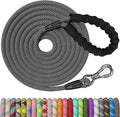 NTR 15FT Training Leash for Dogs, Nylon Rope Dog with Swivel Lockable Hook and Comfortable Padded Handle, Cat Puppy Lead Small Medium Large Dogs Training, Playing, Camping, or Backyard