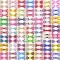 Dog Hair Bows 2 inches Small Puppy Bowknot Clips for Pet Grooming Accessories Doggy 100Pcs (50 Pairs)