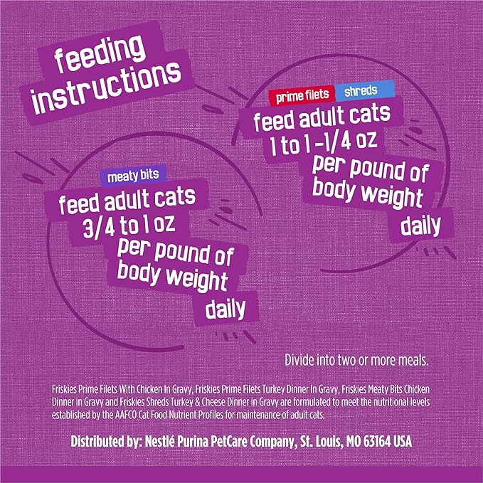 Purina Friskies Gravy Wet Cat Food Variety Pack, Poultry Shreds, Meaty Bits and Prime Filets - (Pack of 32) 5.5 oz. Cans