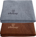 Dog Towels for Drying Dogs Super Absorbent Microfiber Pet Grooming Towel for Dogs, Cats and Other Pets (40 x 24 Inches, Brown and Grey)