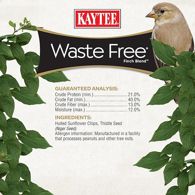Kaytee No Mess Finch Seed and Nyjer Blend, Attracts Goldfinches, Chickadees, Junos, Finches and Other Wild Birds, 8 Pounds (Pack of 2)