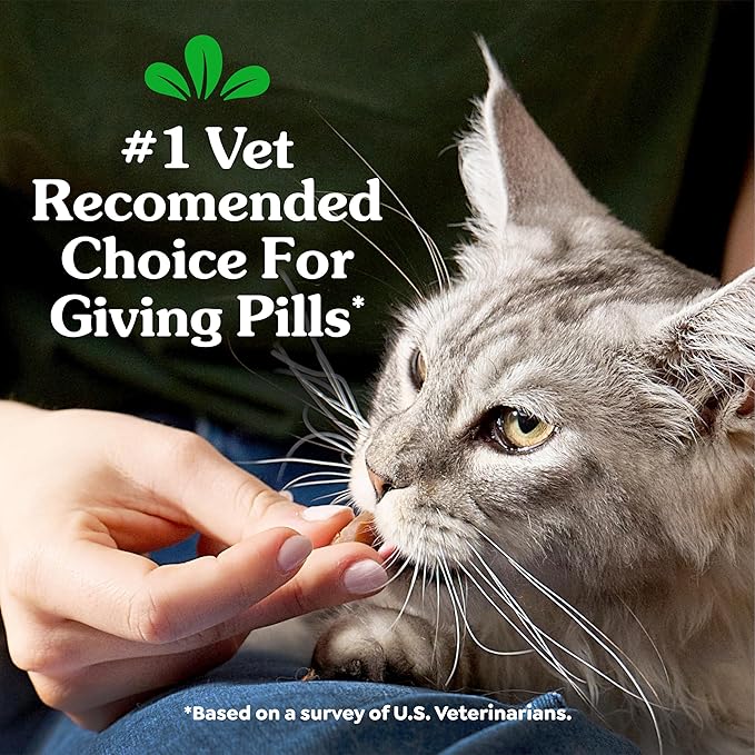 Greenies Feline Pill Pockets for Cats Natural Soft Cat Treats, Chicken Flavor, 1.6 oz. Pouch (45 Treats)