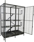 Borneo Small Animal Cage - for Sugar Gliders, Squirrels, Marmosets & Other Small Pets (Cage + Shelf & Ladder Set)