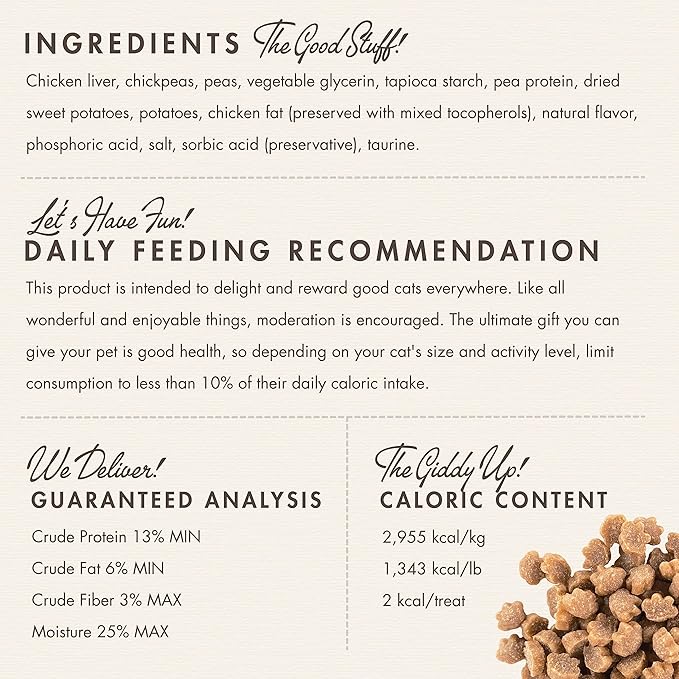 Fromm PurrSnackitty Liver Flavor Snackitties Treats - Premium Soft & Savory Cat Treats - Pack of (3) 3 oz Bags