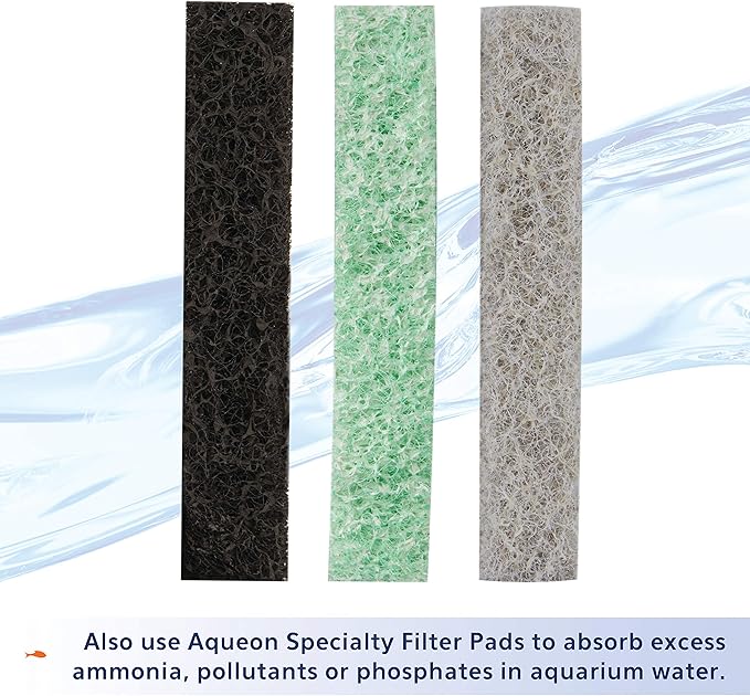 Aqueon Replacement Filter Cartridges For Filter Models 20, 30, 40, 50, and 75, and Canister Models 200, 300, and 400, Large, 15 pack