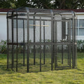 77-Inch Large Walk-in Birdcage Heavy Duty Outdoor Aviary – Rustproof Carbon Steel Flight Cage for Macaw, Budgie, Conure, Lovebird, Parakeet, Cockatiel (Black, 77 inch)