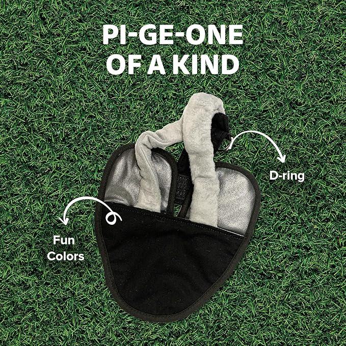 Bird Diaper, Wrap Around, for Larger Pigeons, Small Breed Hens and Roosters, Leak-Proof Design, Comfortable Fleece Strap Bird Harness with Sewn-in Liner & Secure Hook and Loop Closure - XS, Black