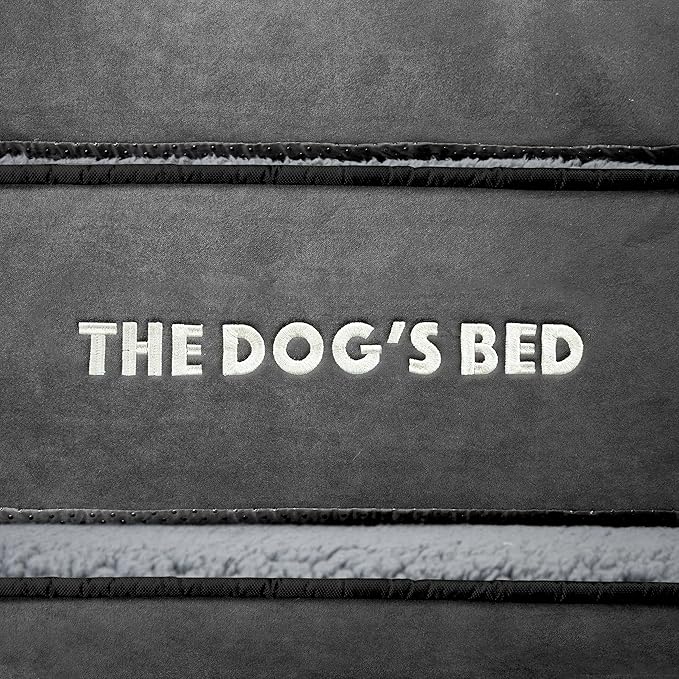 The Dog’s Bed Orthopedic Memory Foam Dog Bed Mattress, Plush Fabric, Grey Plush, Large, 6-Inch