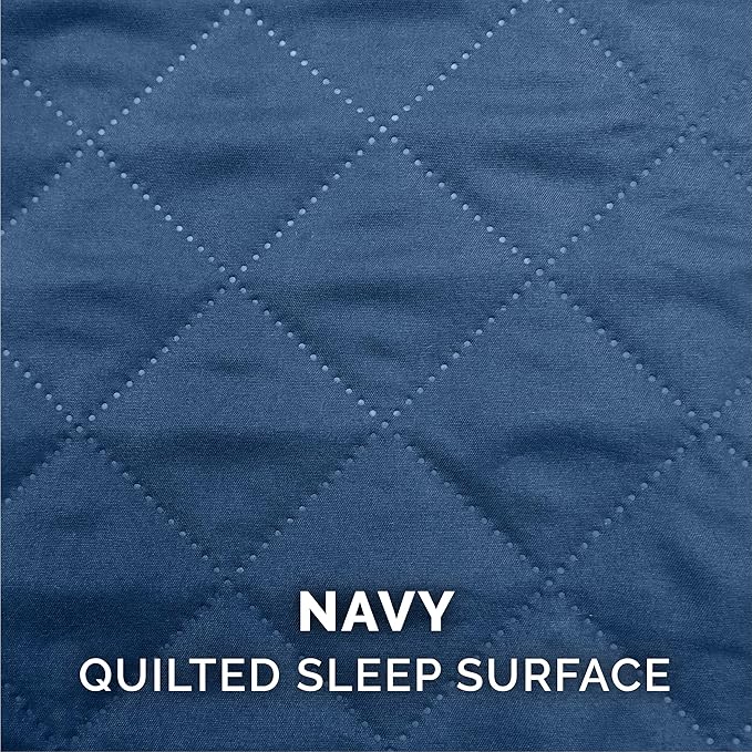 Furhaven Replacement Dog Bed Cover Quilted Sofa-Style, Machine Washable - Navy, Medium