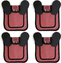 DOWN UNDER OUTDOORS 4 Pack Medium-Large Saddles with Adjustable Straps, Poultry Saver, Protector, Apron, Supplies, Care Products (Burgundy)