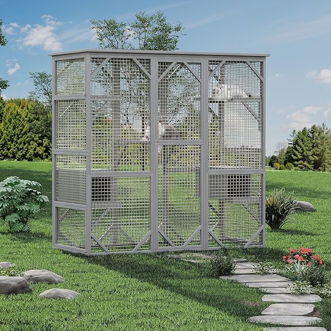 Catio Outdoor Window Cat Enclosure, Walk-in Cat Cage, Catio Outdoor Enclosure Extra Large