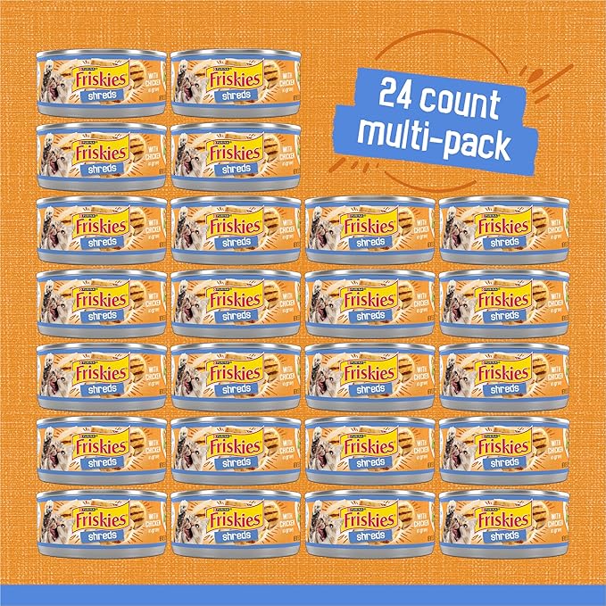 Purina Friskies Shreds With Chicken in Wet Cat Food Gravy - (Pack of 24) 5.5 oz. Cans