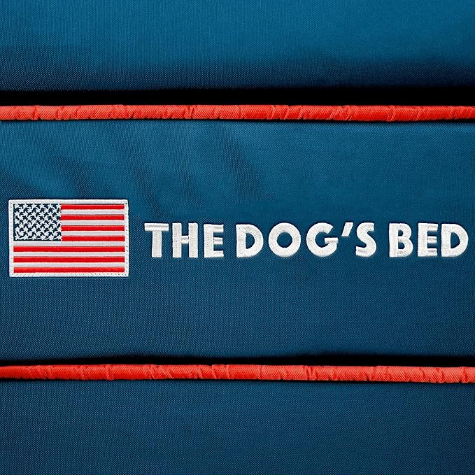 The Dog’s Bed Orthopedic Memory Foam Dog Bed Mattress, Oxford Fabric, Blue with Red Trim, XL, 6-Inch