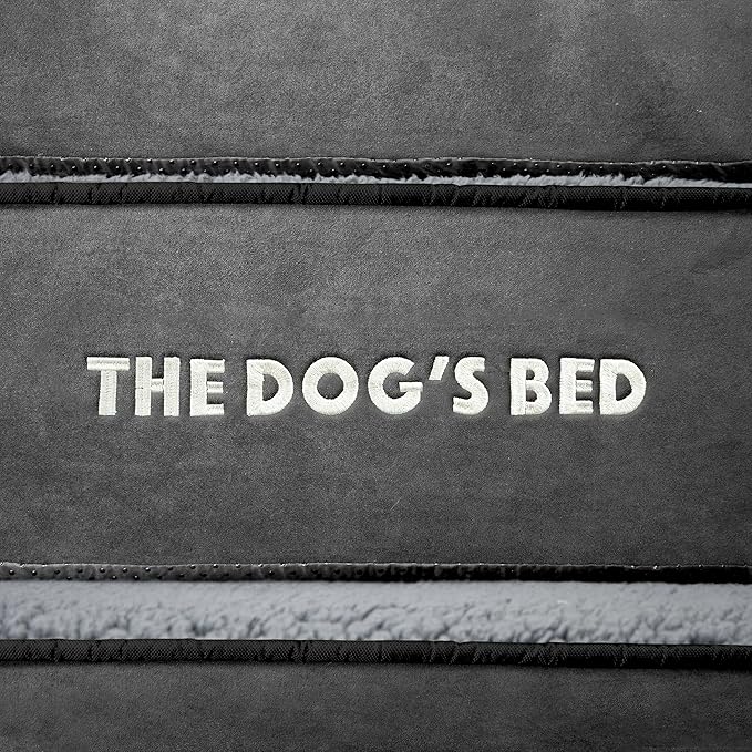 The Dog’s Bed Orthopedic Memory Foam Dog Bed Mattress, PlushFabric, Grey Plush, XXXL, 4-Inch