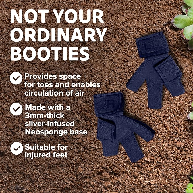 Chicken Shoes for Injured Feet – Protective Neoprene Footwear for Chicken, Open-Toe Design for Bumblefoot Relief, Made in USA - Large, 4" Max. Inside Width, Navy