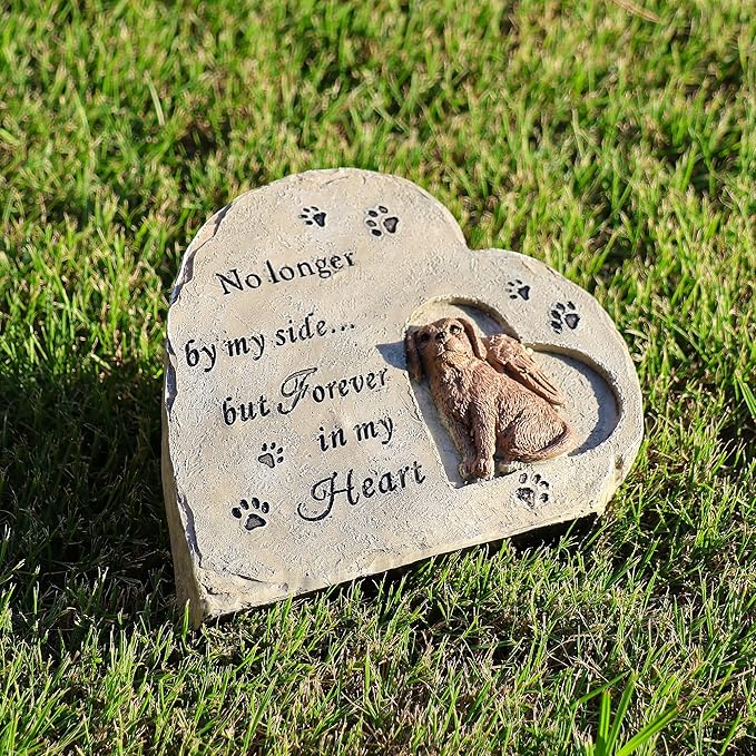 Dog Memorial Gifts for Loss of Dog, Pet Memorial Gifts for Dogs, Dog Memorial Stone for Garden, Sympathy Gifts for Remembrance Dog Passing Away, Outdoor Dog Grave Markers