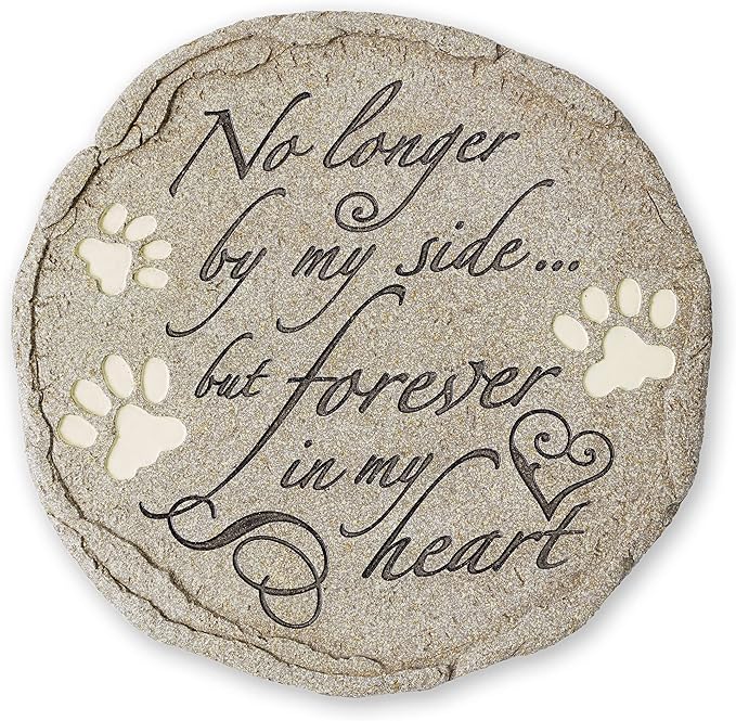 Cat or Dog Grave Marker or Garden Memorial Stone. No Longer By My Side But Forever In My Heart, Rainbow Bridge Pet Memorial Gifts. Waterproof and Weatherproof Pet Plaque, Condolence Gift
