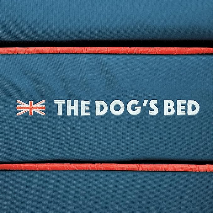 The Dog’s Bed Orthopedic Memory Foam Dog Bed Mattress, Oxford Fabric, Blue with Red Trim, XXXL, 6-Inch